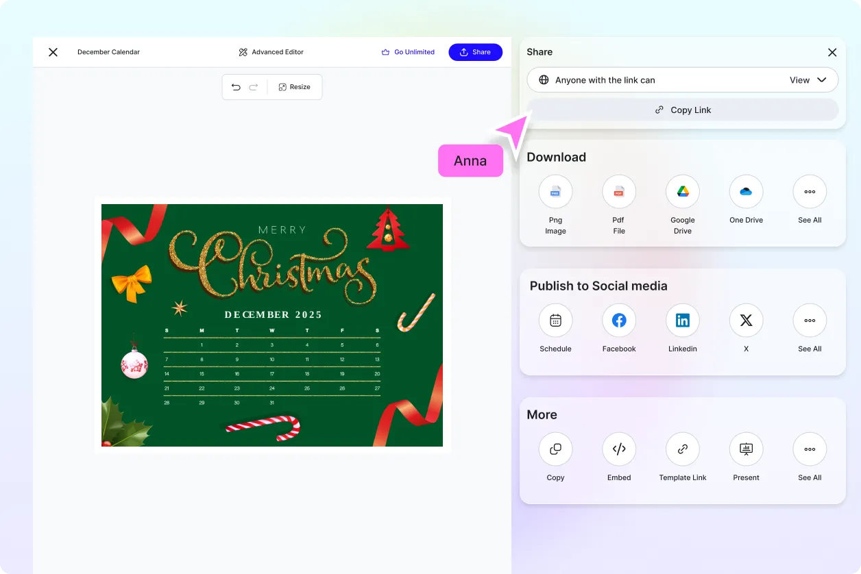 Free AI December Calendar Generator, Free December Calendar Maker Online